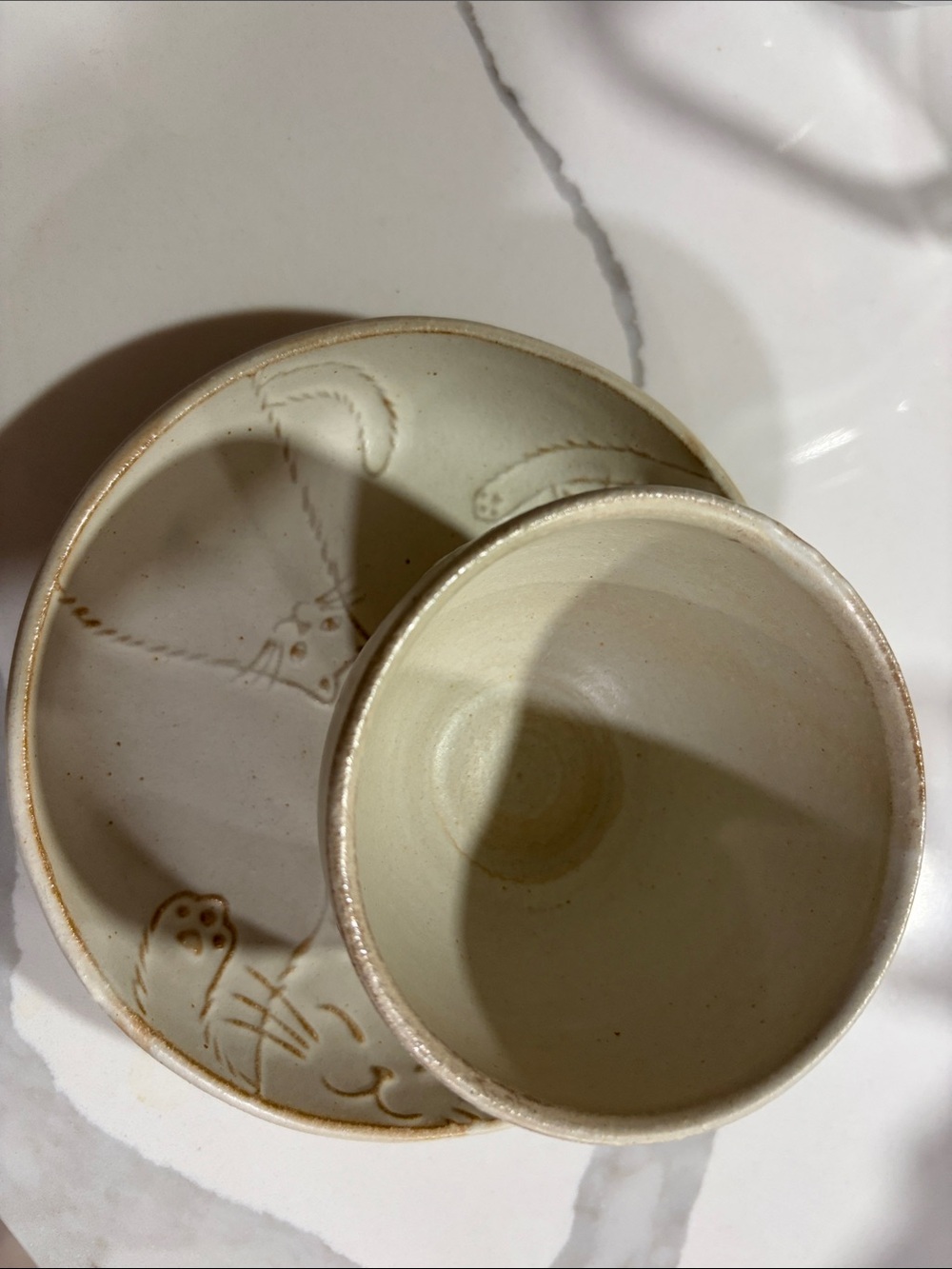 Cream Ceramic Vase with Subtle Brown Accents